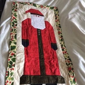Handmade Christmas Santa tapestry mat wall decor